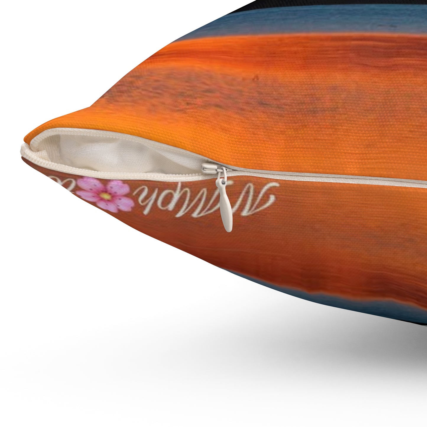 Colorful Sunset Over the Ocean Throw Pillow