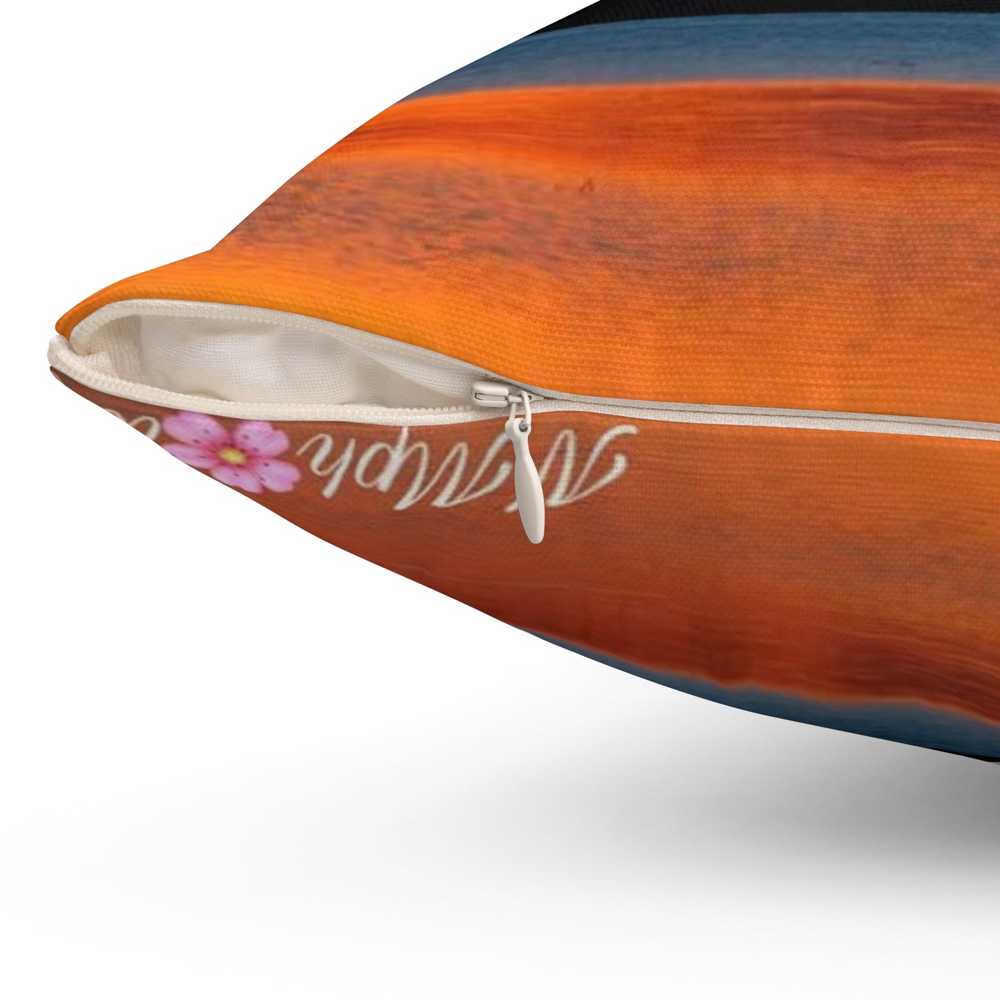 Colorful Sunset Over the Ocean Throw Pillow